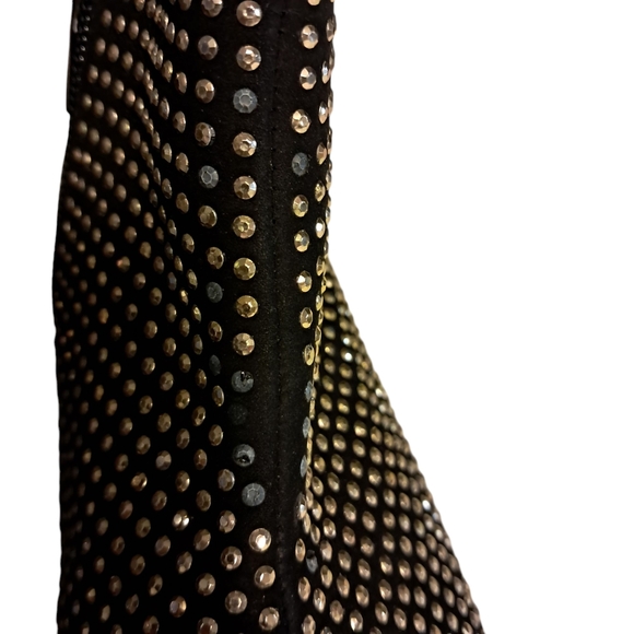Studded Black Ankle Boots - Picture 2 of 9